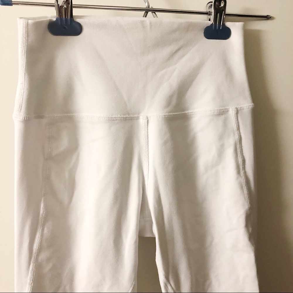 ALO Yoga Elevate High-Waisted Leggings White Sheer Athleisure - Picture 4 of 12
